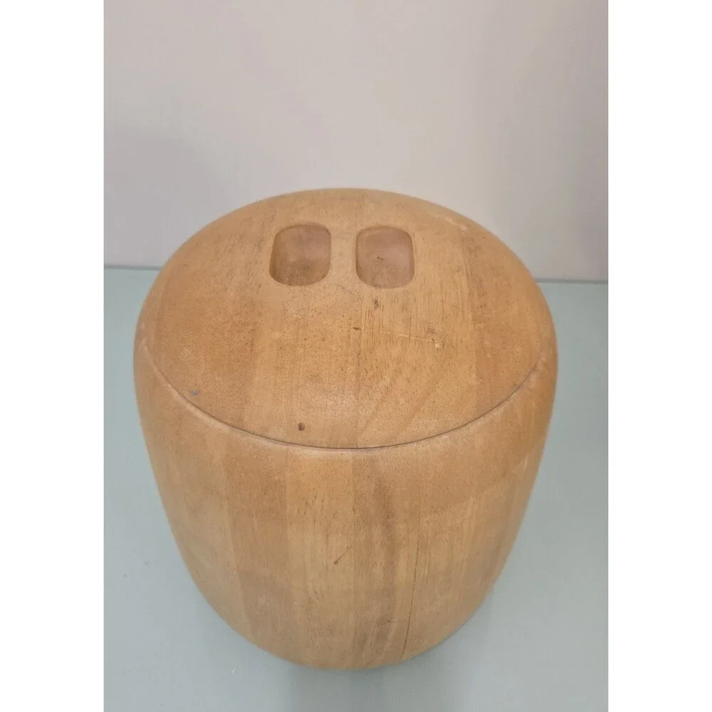 Jens Quistgaard Dansk Teak Ice Bucket 8.5” MCM Denmark Vintage